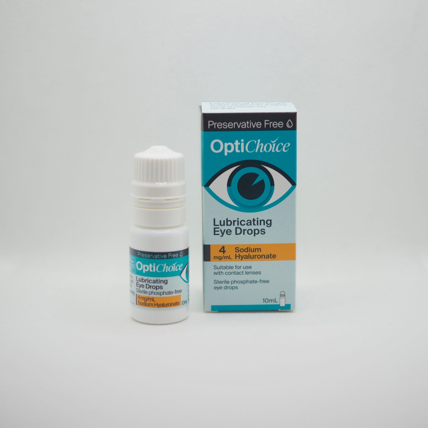 OptiChoice Lubricating Eye Drops (4mg/mL Sodium Hyaluronate) 10mL