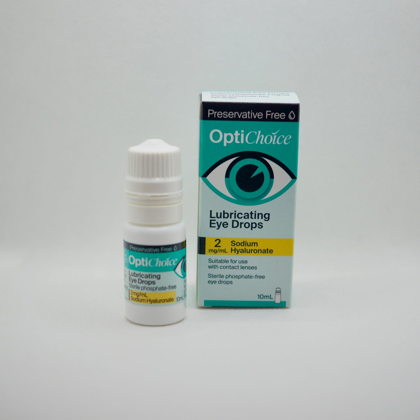 OptiChoice Lubricating Eye Drops (2mg/mL Sodium Hyaluronate) 10mL